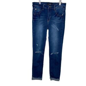 Black label by C’est toi cropped ripped jeans size 7